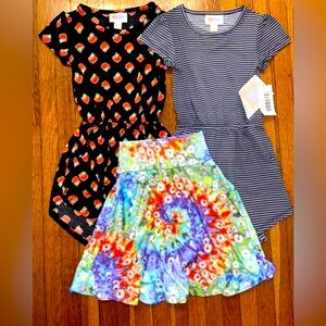 LuLaRoe Kids Bundle Azure & Mae Dresses